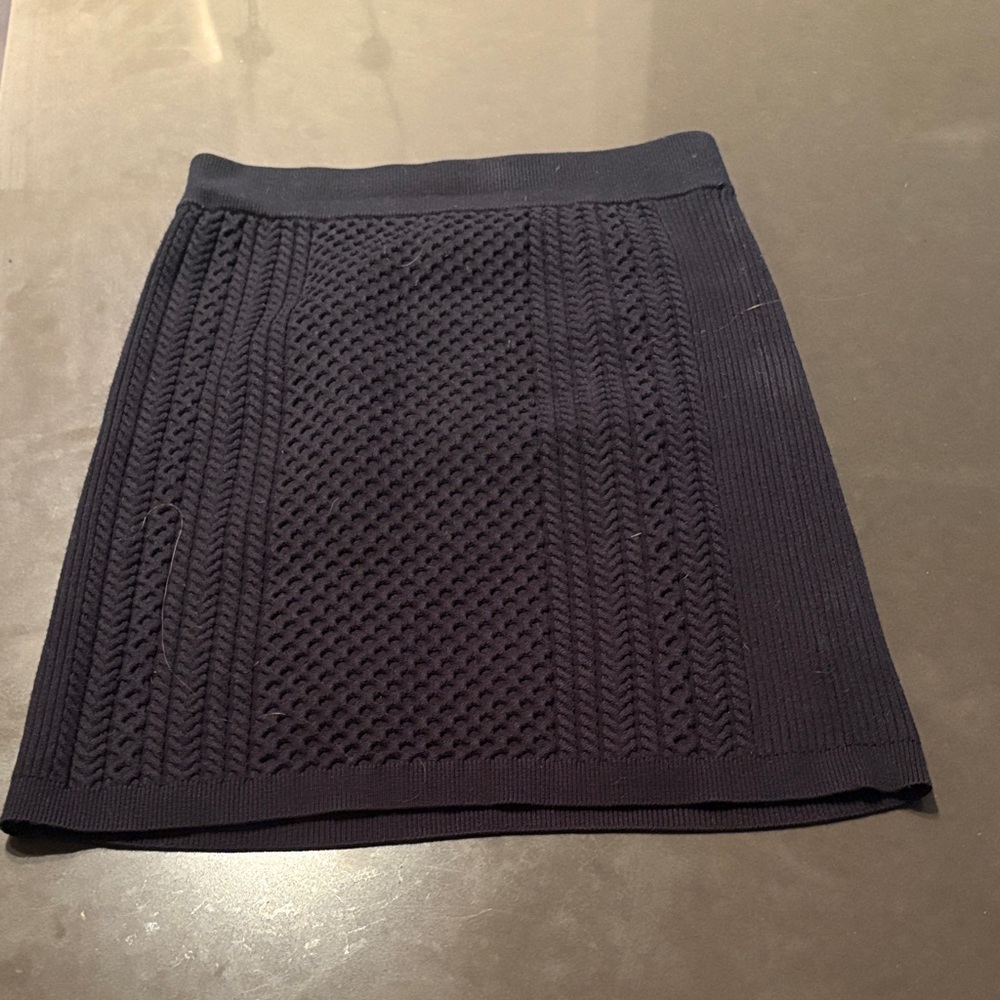 Club Monaco Black Textured Pencil Skirt